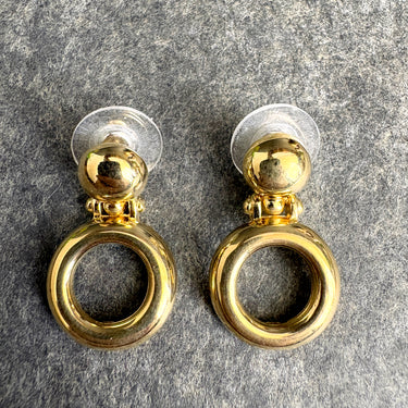 Givenchy goldtone door knocker earrings - post pierced - NextStage Vintage