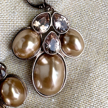 Givenchy crystal and faux baroque pearl dangle earrings - NextStage Vintage