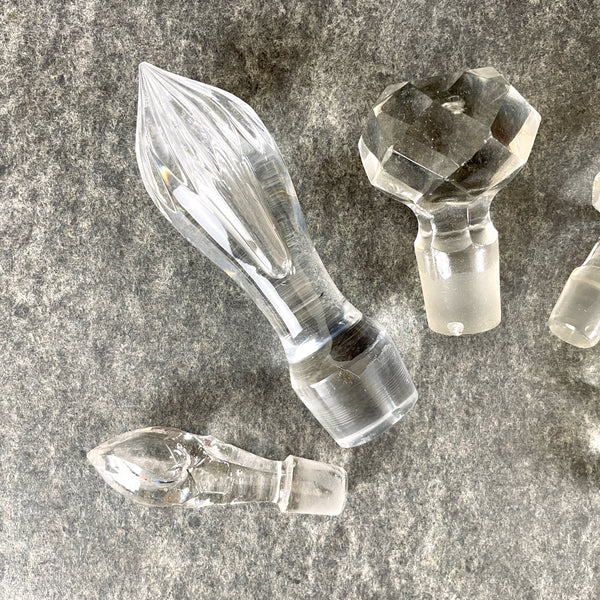 Glass and crystal decanter bottle stopper - lot of 15 - NextStage Vintage