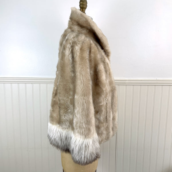1980s vintage faux fur cape by Glenoit - one size fits most - NextStage Vintage