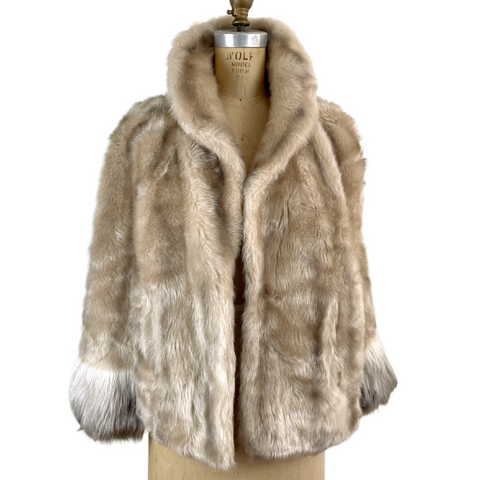 1980s vintage faux fur cape by Glenoit - one size fits most - NextStage Vintage