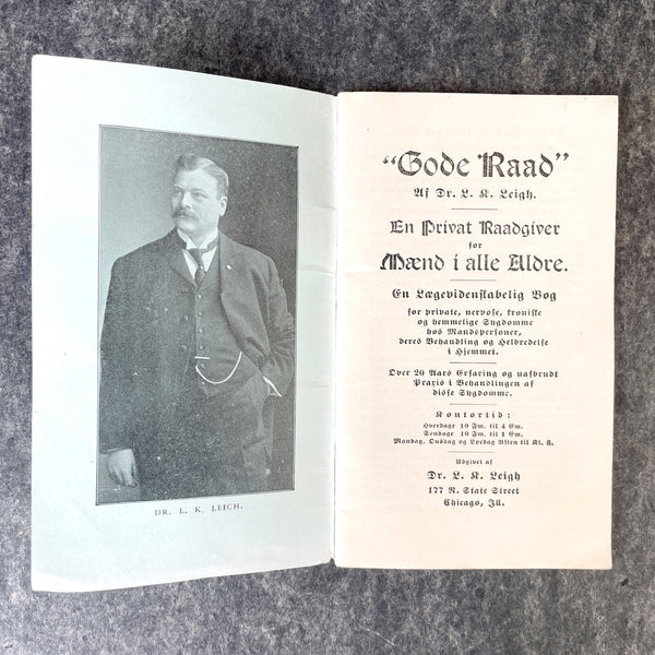 "Gode Raad" 1910s mens health booklet in Danish - NextStage Vintage