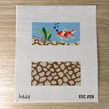 J Child goldfish eyeglass case needlepoint canvas #EGC208 - NextStage Vintage