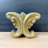 Gonder vase gold and turquoise crackle - H82 - 1950s vintage - NextStage Vintage