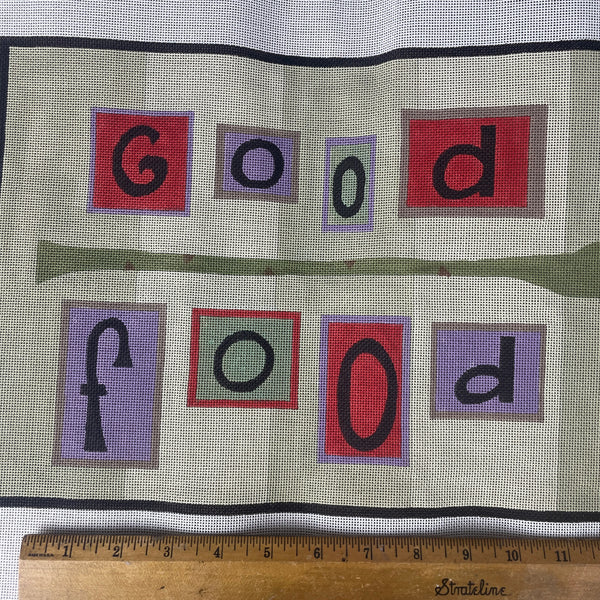 Ewe and Eye Good Food needlepoint canvas #EW 1154 - NextStage Vintage