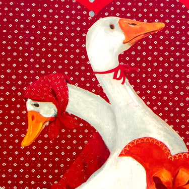 Vintage Eureka duck family Valentine die cut  - 1980s  - two-sided and laminated - NextStage Vintage