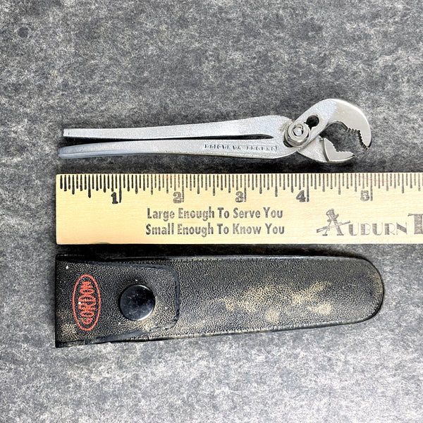 Gordon chrome vanadium 5 inch slip lock pliers with case - vintage