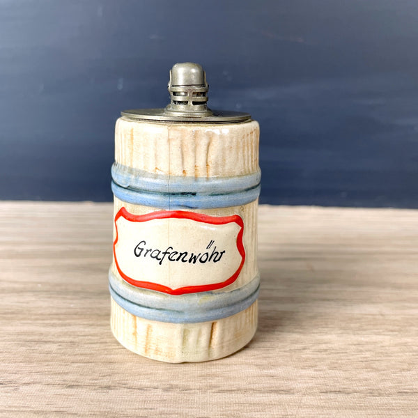 Grafenwöhr souvenir stein shaped cigarette lighter - 1960s vintage - NextStage Vintage