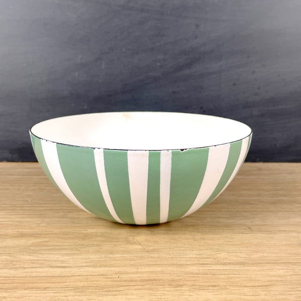 Catherineholm stripe bowl - 7" - green and white - NextStage Vintage
