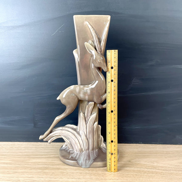 Royal Haeger gazelle vase #R706 - 1940s vintage art pottery - NextStage Vintage