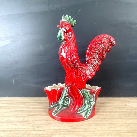 Royal Haeger red rooster planter R-1897 - vintage USA pottery - NextStage Vintage