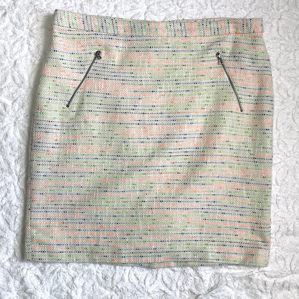 Halogen neon tweed straight skirt - size 14 - NextStage Vintage