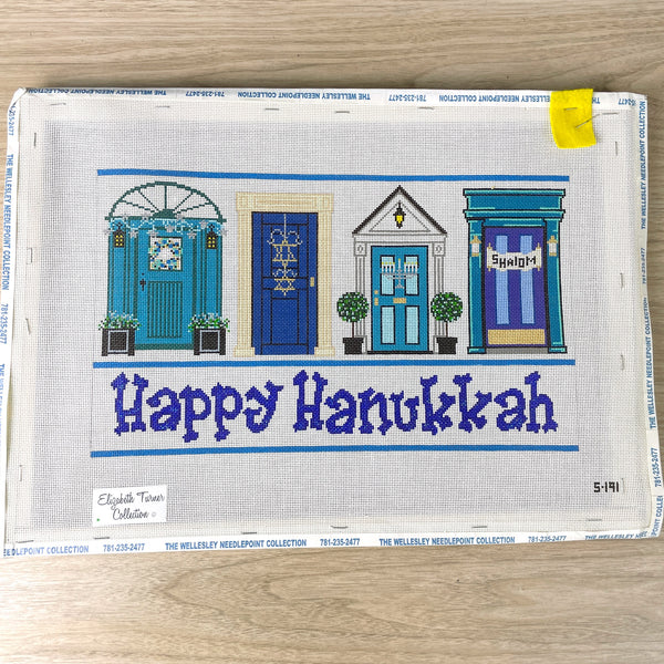 Hanukkah Doors ETC needlepoint canvas by The Meredith Collection - NextStage Vintage