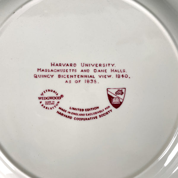 Harvard Wedgwood plate - Mass and Dane Halls - NextStage Vintage