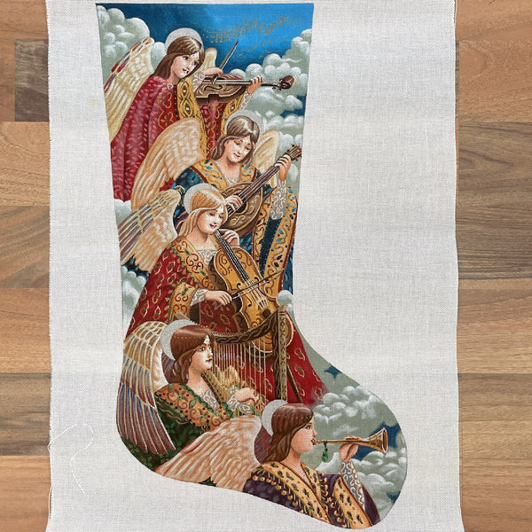 Liz Goodrick-Dillon Heavenly Music Christmas stocking needlepoint canvas #AXS318 - NextStage Vintage