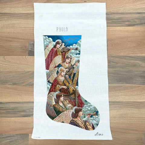 Liz Goodrick-Dillon Heavenly Music Christmas stocking needlepoint canvas #AXS318 - NextStage Vintage