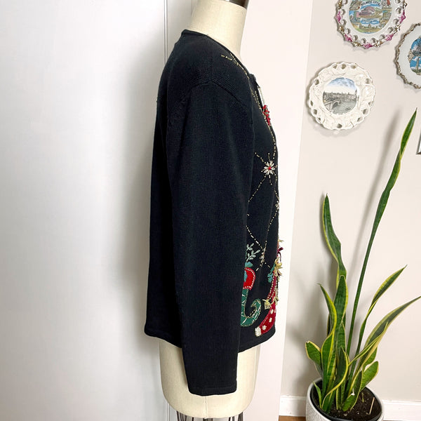 Heirloom Collectibles Christmas cardigan sweater - size M - NextStage Vintage