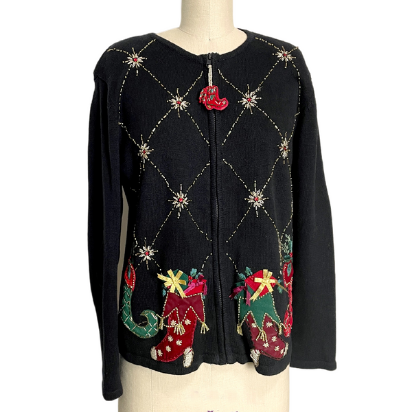 Heirloom Collectibles Christmas cardigan sweater - size M - NextStage Vintage