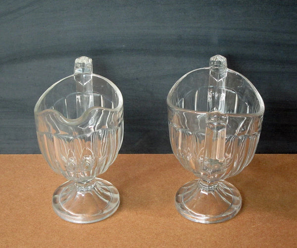 Heisey glass oval footed cream and open sugar - 1909 to 1935 - art deco glass - NextStage Vintage