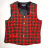 Herman Geist red and black tartan plaid vest - size medium - NextStage Vintage