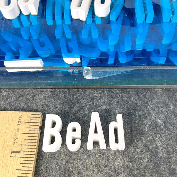 Hernard 3-D Title Letters - 1970s vintage ceramic letter set - NextStage Vintage