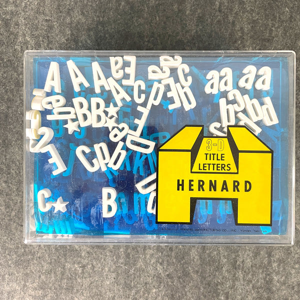 Hernard 3-D Title Letters - 1970s vintage ceramic letter set - NextStage Vintage