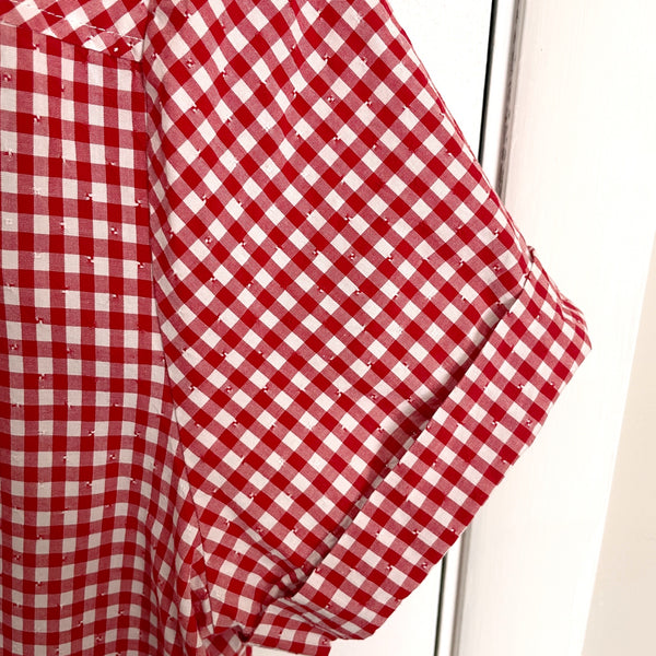 Tommy Hilfiger red and white gingham camp shirt - size XL - NextStage Vintage