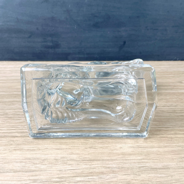 Fostoria clear glass horse bookend - vintage elegant glass - NextStage Vintage