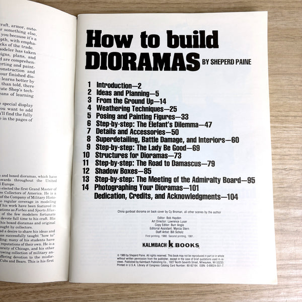 How to Build Dioramas - Sheperd Paine - 1980 paperback