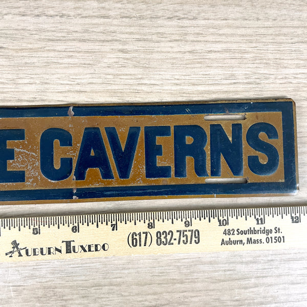 Howe Caverns license plate topper - vintage road trip souvenir - NextStage Vintage