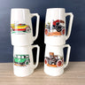 Hyalyn antique car stein set - set of 4 - 1950s vintage - NextStage Vintage