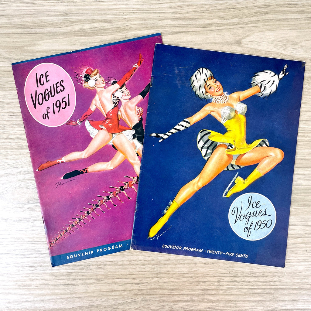 Ice Vogues of 1950 and 1951 souvenir programs - NextStage Vintage