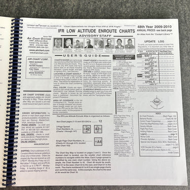 Air Chart Systems - IFR Atlas Low Altitude Enroute Charts - 2009-2010 Edition - NextStage Vintage