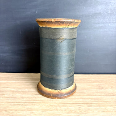 Large Vintage Industrial Wooden Thread Spool - American Thread Co. Intrinsic Size #30 - Farmhouse Decor - NextStage Vintage