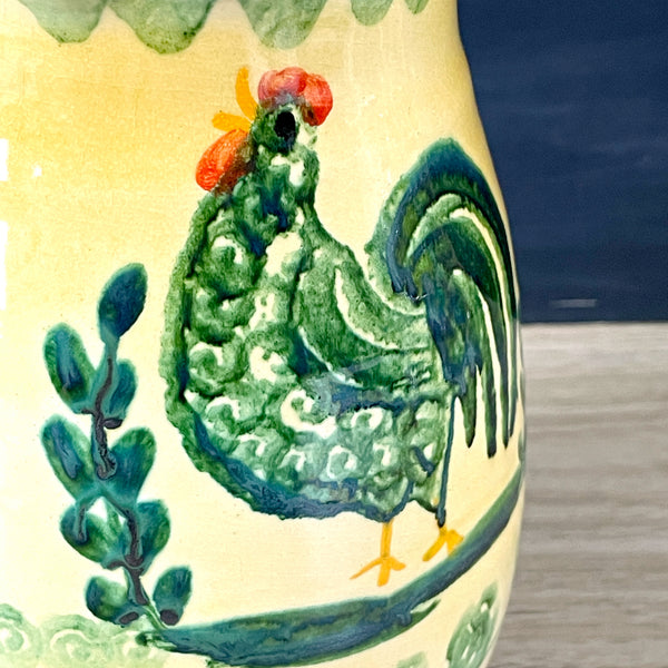 Italica ARS pottery utensil crock - rooster - made in Italy - NextStage Vintage