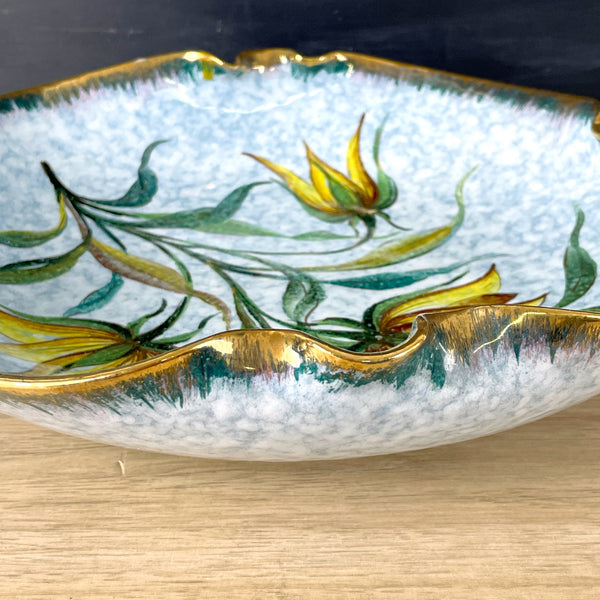 Italian pottery floral fruit bowl - vintage pottery - NextStage Vintage