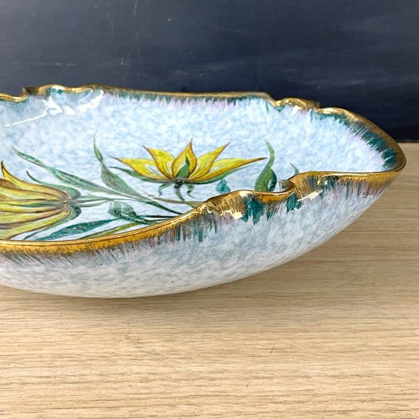 Italian pottery floral fruit bowl - vintage pottery - NextStage Vintage