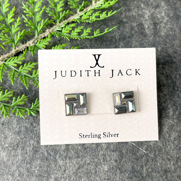 Judith Jack Swarovski marcasite post pierced earrings - new - NextStage Vintage