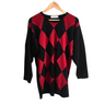 1990s vintage Jaeger tunic sweater - harlequin pattern - size small - NextStage Vintage