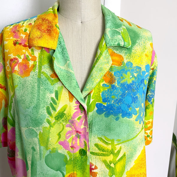 Jams World floral garden shirt - 1990s vintage - size large - NextStage Vintage