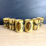 Vintage Japanese yunomi tea cups – set of 6 Mino pottery sake cups, Otagiri style - NextStage Vintage
