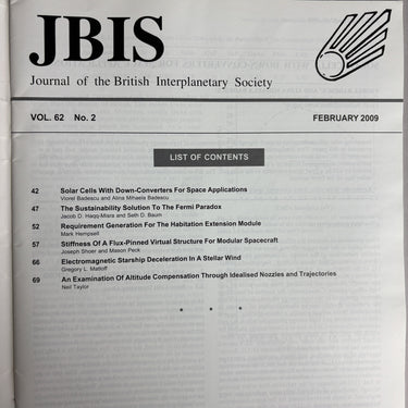 JBIS Journal of the British Interplanetary Society February 2009 Vol 62 No 2