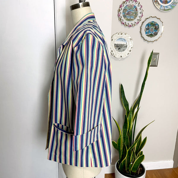 1980s bold striped unstructured blazer - NextStage Vintage