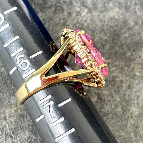 Camrose & Kross Jacqueline Kennedy pink and white gemstone ring - NextStage Vintage