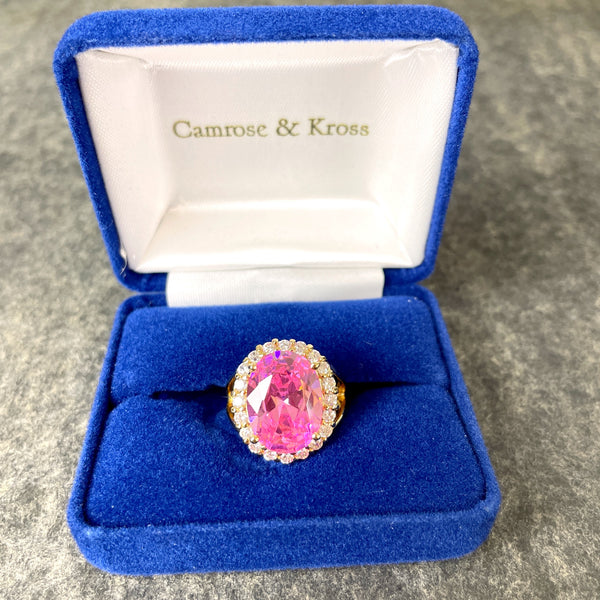 Camrose & Kross Jacqueline Kennedy pink and white gemstone ring - NextStage Vintage