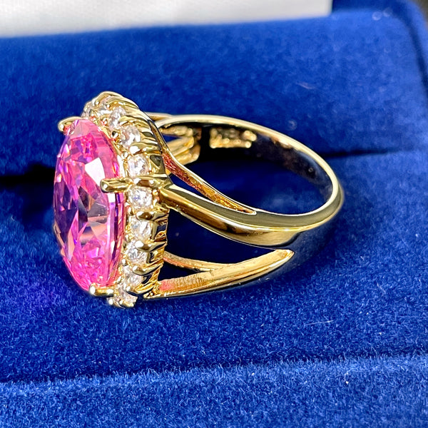 Camrose & Kross Jacqueline Kennedy pink and white gemstone ring - NextStage Vintage