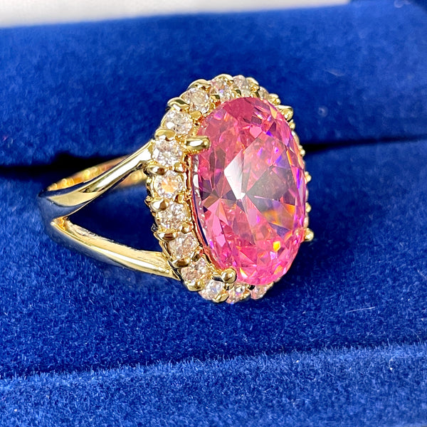 Camrose & Kross Jacqueline Kennedy pink and white gemstone ring - NextStage Vintage