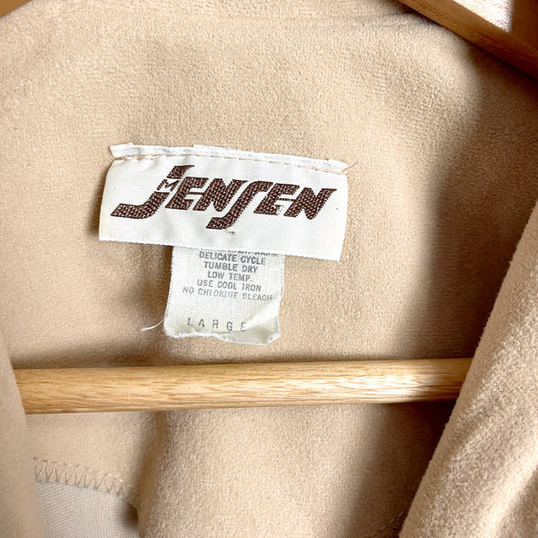 1970s vintage sleeveless tan suede cloth top - size medium - NextStage Vintage