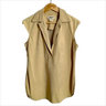 1970s vintage sleeveless tan suede cloth top - size medium - NextStage Vintage