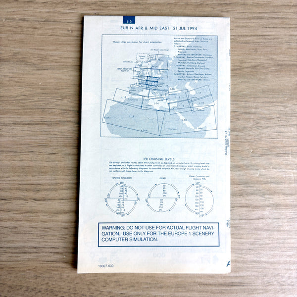 Jeppesen US high altitude Europe low altitude enroute charts - lot of 6 - vintage